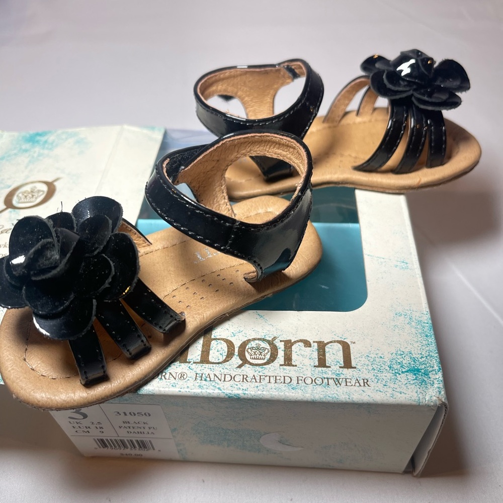 Nuborn Dahlia Sandal Black Patent Leather Size 3M - Picture 5 of 9